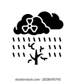 Acid Rain Icon Glyph Vector Illustration