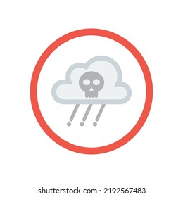 Acid rain icon isolated on white background. Vector illustration