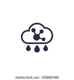 Acid Rain Icon On White