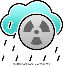Acid rain icon. Pollution ecology problem illustration.