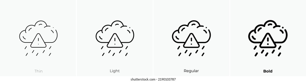 acid rain icon. Thin, Light Regular And Bold style design isolated on white background