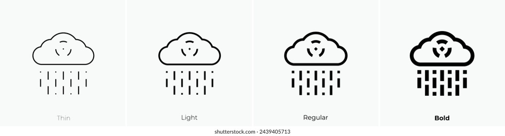 acid rain icon. Thin, Light Regular And Bold style design isolated on white background