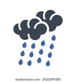 Acid rain Icon, Vector Graphics