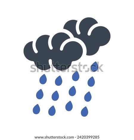 Acid rain Icon, Vector Graphics
