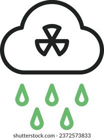 Acid Rain Symbol Vektorbild. Geeignet für mobile Applikationen und Printmedien.