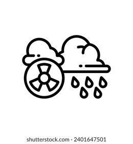 acid rain icon. vector line icon for your website, mobile, presentation, and logo design.