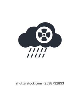 ícone de chuva ácida. vetor.Sinal editável de estilo traço.linear para usar web design,ilustração logo.Symbol.