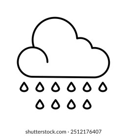 ícone de chuva ácida com fundo branco vetor ilustração stock