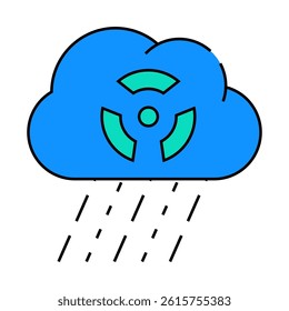acid rain line icon vector. acid rain sign. isolated symbol illustration