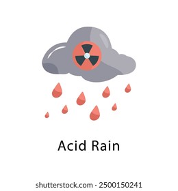 Acid Rain Vector Flat Icon Design illustration Symbol on White background EPS 10 File 