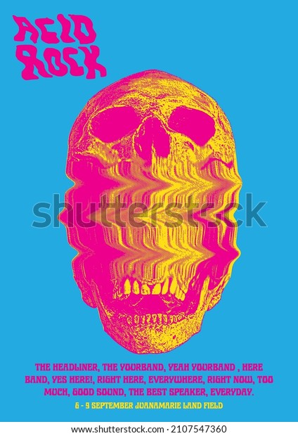 Acid Rock Gig Poster Flyer\
Template