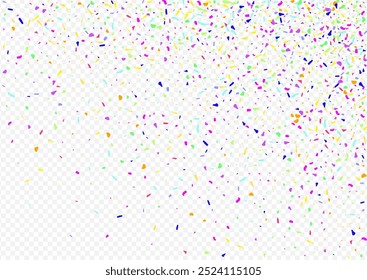 Acid Sand Happy Vector Transparent Background. Colorful Carnival Splash Texture. Rainbow Grit Celebration Design. Festive Round Celebrate Postcard.