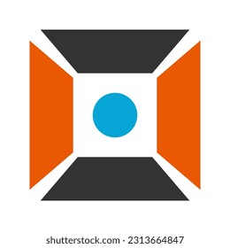 acid style. Retro futuristic design elements, perspective grid, tunnel, circle. Brutalist art inspired graphic template made with bold typography. Vector