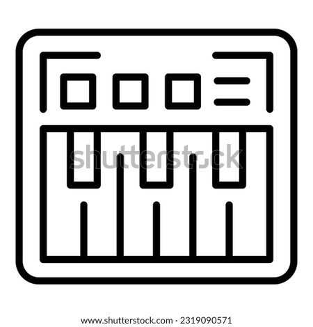 Acid synthesizer icon outline vector. Dj piano. Audio instrument [[stock_photo]] © 