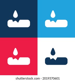 Acid Test blue and red four color minimal icon set