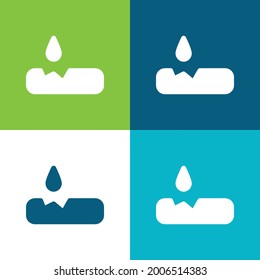 Acid Test Flat - Vier-Farben-Minimal-Icon-Set