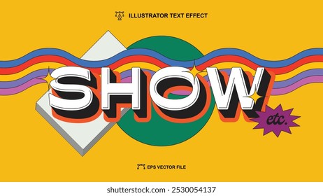 Acid text style, pop art cartoon comics editable text effect