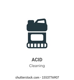 Acid vector icon on white background. Flat vector acid icon symbol sign from modern cleaning collection for mobile concept and web apps design.