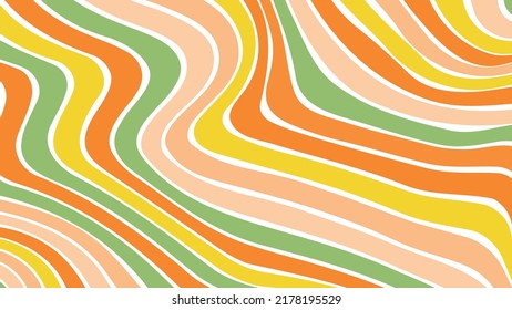 acid wave rainbow line backgrounds in 1970s 1960s hippie style. y2k wallpaper patterns retro vintage 70s 60s groove. psychedelic poster background collection. vector design illustration.