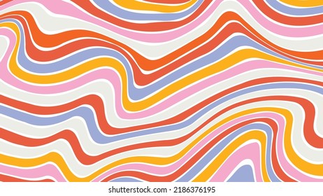 acid wave rainbow line backgrounds in 1970s 1960s hippie style. y2k wallpaper patterns retro vintage 70s 60s groove. psychedelic poster background collection. vector design illustration.