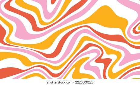 acid wave rainbow line backgrounds in 1970s 1960s hippie style. y2k wallpaper patterns retro vintage 70s 60s groove. psychedelic poster background collection. vector design illustration.