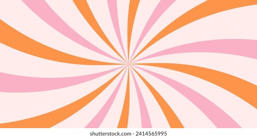 Acid wave rainbow line backgrounds in the 1970s 1960s hippie style. Carnival wallpaper pattern retro vintage 70s 60s. Groovy psychedelic poster background. Vector design illustration.
