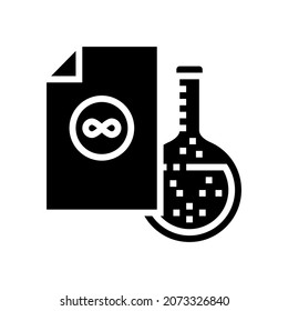 acid-free paper sheet glyph icon vector. acid-free paper sheet sign. isolated contour symbol black illustration