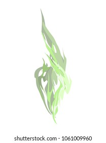Acidic smoke Green isolated. Chemical evaporation. Vector illustration 
