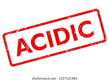 Acidic vector stamp isolated on white background