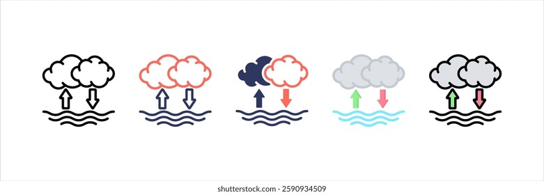 Acidification Multi Style Icon Set