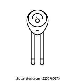 acidity meter device line icon vector. acidity meter device sign. isolated contour symbol black illustration