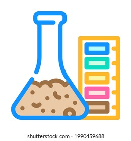 acidity of peat color icon vector. acidity of peat sign. isolated symbol illustration