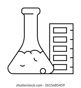 acidity of peat line icon vector. acidity of peat sign. isolated contour symbol black illustration