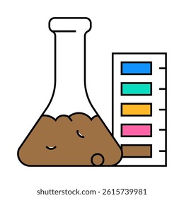 acidity of peat line icon vector. acidity of peat sign. isolated symbol illustration