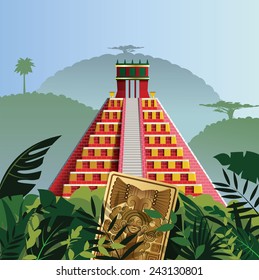 Acient Mayan Pyramid