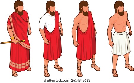 Acient rome toga, Roman man in Tradition dress