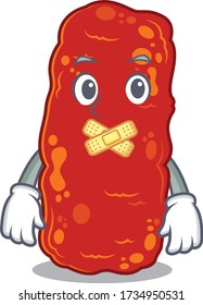 Acinetobacter bacteria cartoon character style with mysterious silent gesture