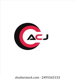 Logo de la letra minimalista creativa de ACJ. ACJ iniciales de Vector único alfabeto letra logo diseño
