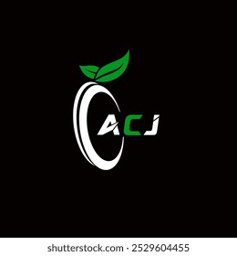Logotipo de letra minimalista creativa de ACJ. ACJ diseño de logotipo de letra de alfabeto de iniciales de Vector únicas 

