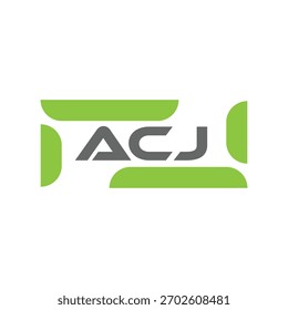 ACJ carta logotipo design em fundo preto. ACJ conceito de logotipo de letra de iniciais criativas. Design da letra ACJ