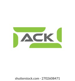 ACK letter logo design on black background. ACK creative initials letter logo concept. ACK letter design