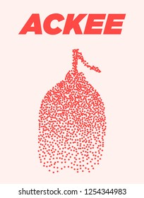 Ackee modern halftone dot poster with bright colors