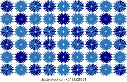 ackground with snowflakes, white and blue flower repeat seamless pattern design for fabric printing, firework patter checkerboard