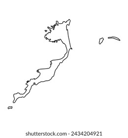 Acklins Karte, administrative Division der Bahamas. Vektorgrafik.