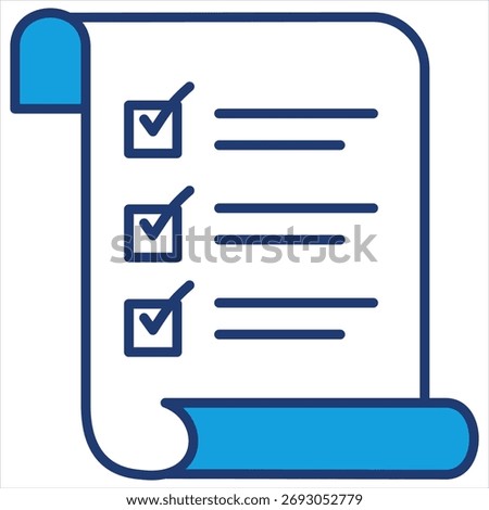 Acknowledge Blue Icon Vector Illustration