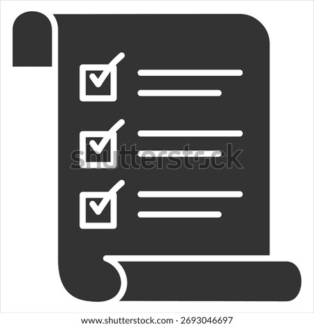Acknowledge Glyph Icon Vector Illustration