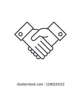 Acknowledge line icon concept. Acknowledge vector linear illustration, symbol, sign