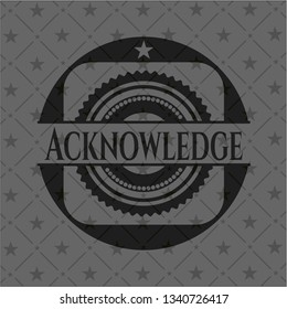 Acknowledge retro style black emblem