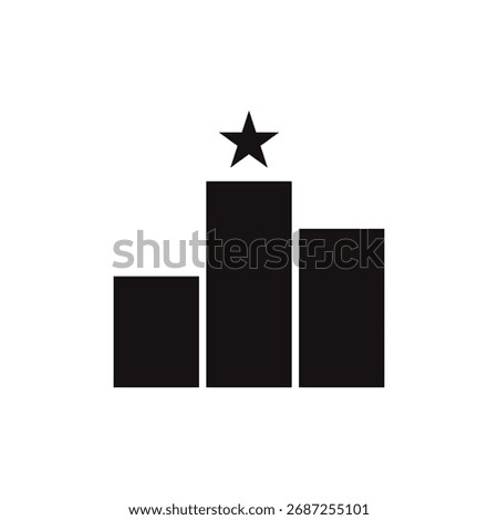 Acknowledge success with this powerful podium symbolizing achievement and victory, perfect for presentations, marketing materials, and motivational content.