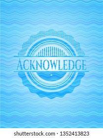 Acknowledge water emblem.